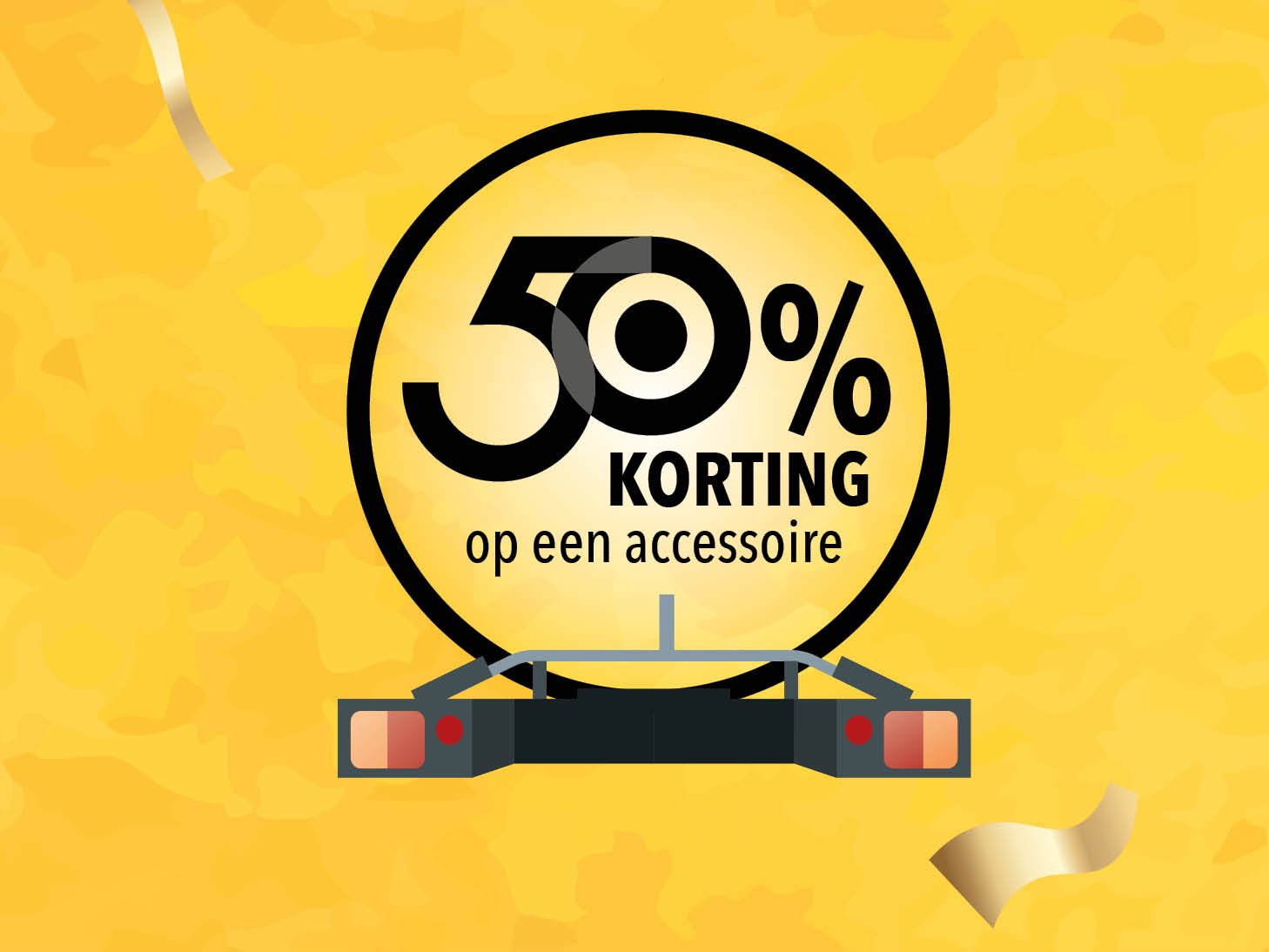 korting op een accessoire in een cirkel